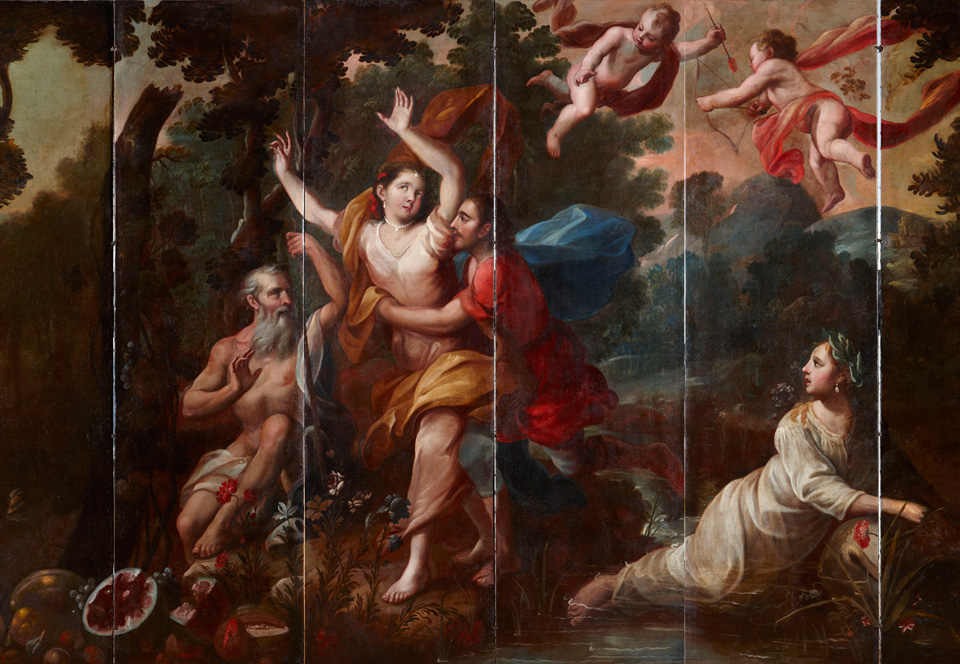 Biombo de seis hojas